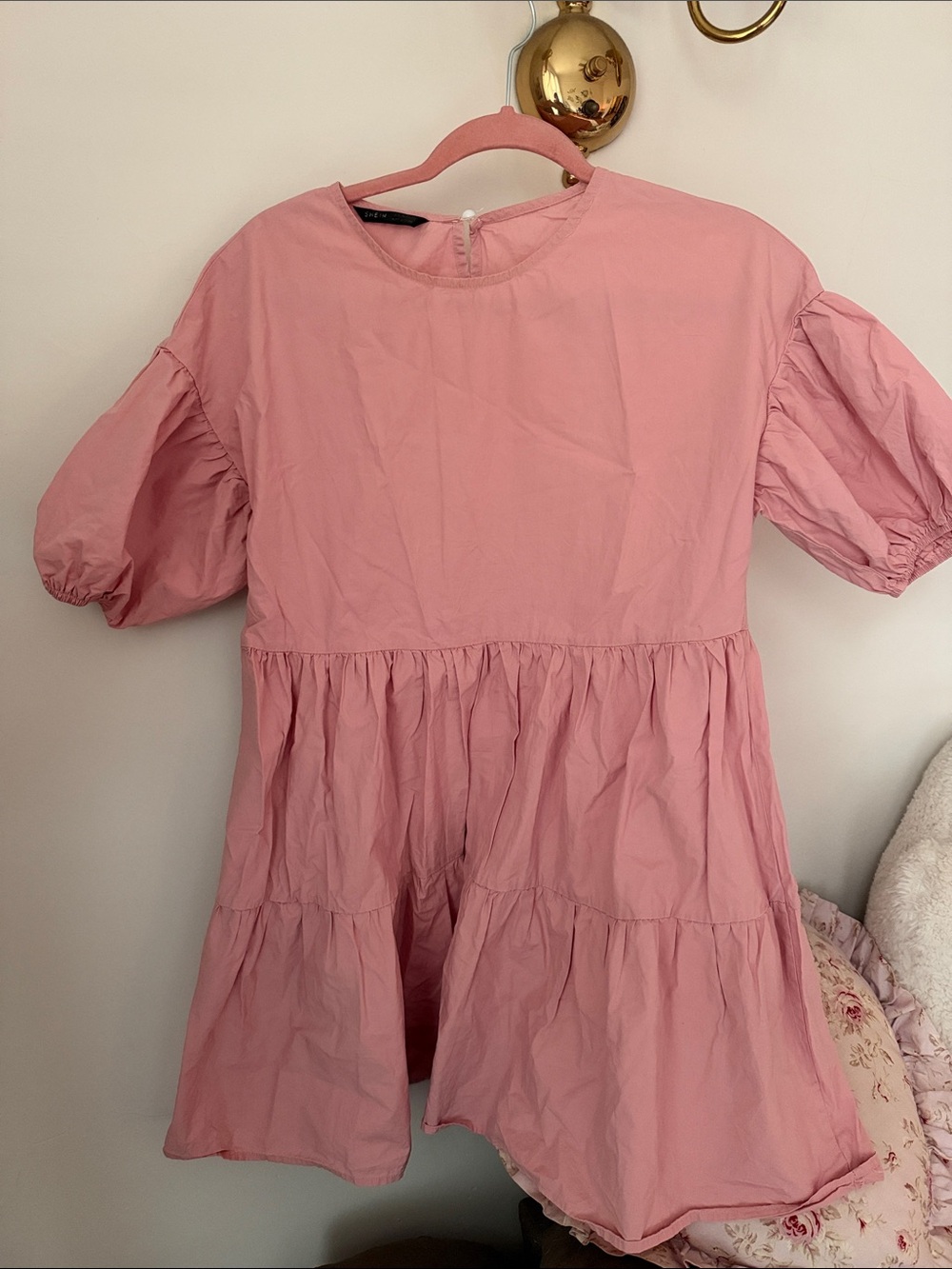 SHEIN 100% Cotton Babydoll Dress
